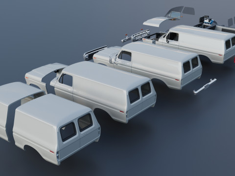 B-100 Panel Truck 1977 3D Принт Модель