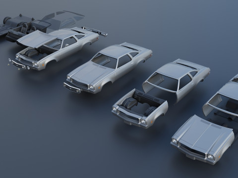 Chevrolet Chevelle Laguna 1973 Modèles 3D en vedette