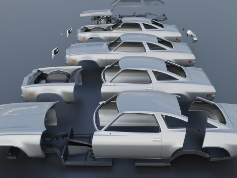 Chevrolet Chevelle Laguna 1973 Modèles 3D en vedette