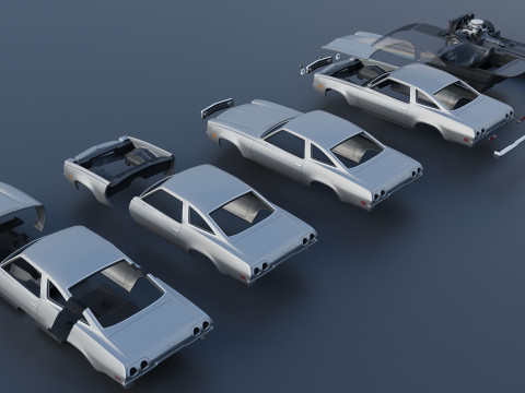 Chevrolet Chevelle Laguna 1973 Modèles 3D en vedette