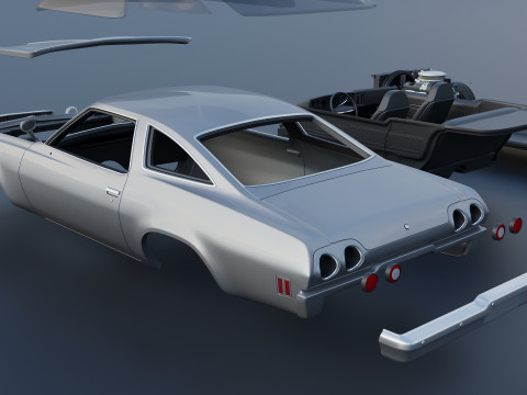 1/24 Scale 1973 Chevrolet Chevelle Laguna Model Kit - 3D Printed (Unbranded, New)