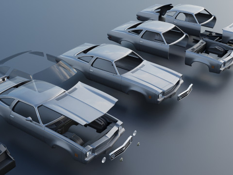 Chevrolet Chevelle Laguna 1973 Modèles 3D en vedette