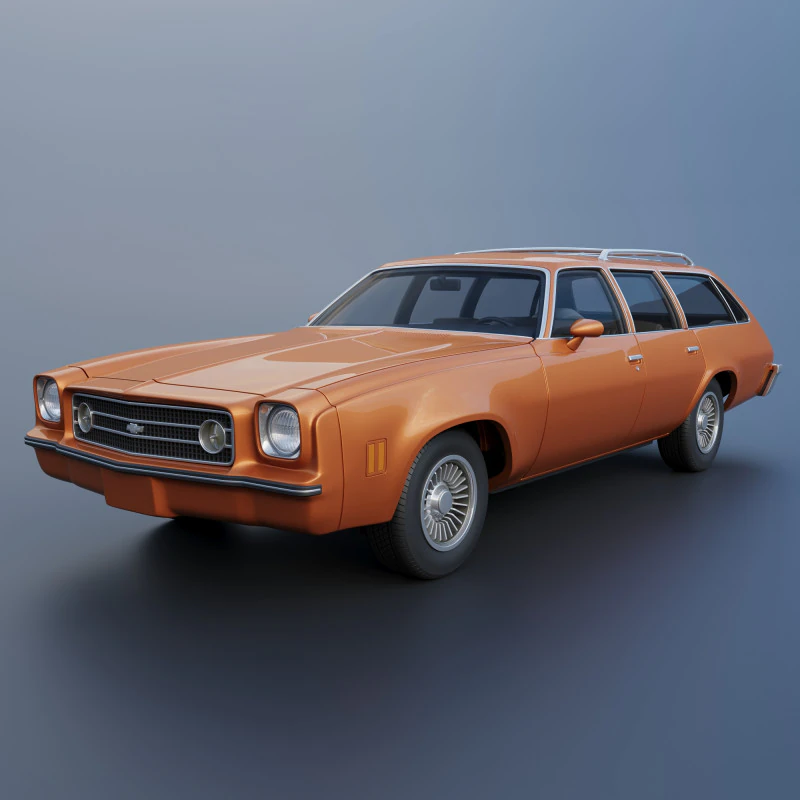 Chevrolet Chevelle Laguna Wagon 1973 3D Print Model .c4d .max .obj .3ds .fbx .stl .blend
