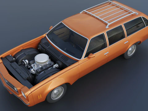 Chevrolet Chevelle Laguna Wagon 1973 3D Print Model