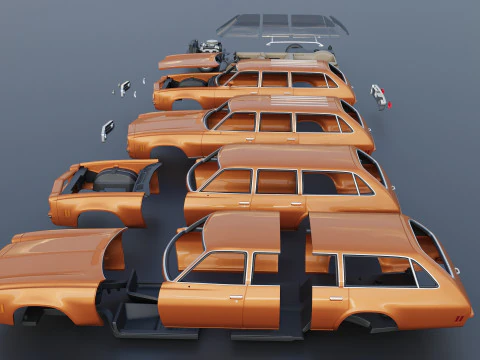 Chevrolet Chevelle Laguna Wagon 1973 3D Print Model