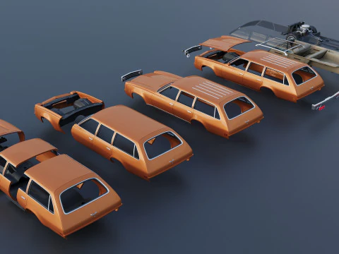 Chevrolet Chevelle Laguna Wagon 1973 3D Print Model
