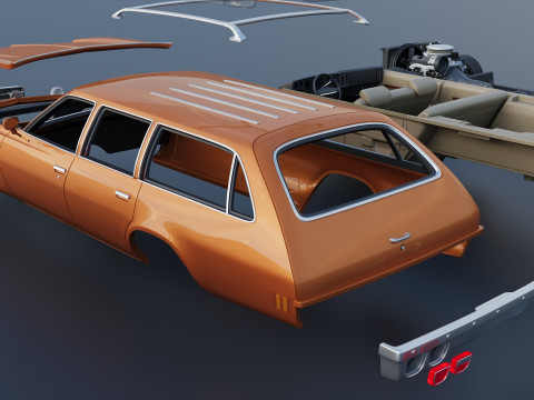 Chevrolet Chevelle Laguna Wagon 1973 3D 打印模型