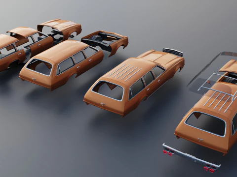 Chevrolet Chevelle Laguna Wagon 1973 3D Print Model