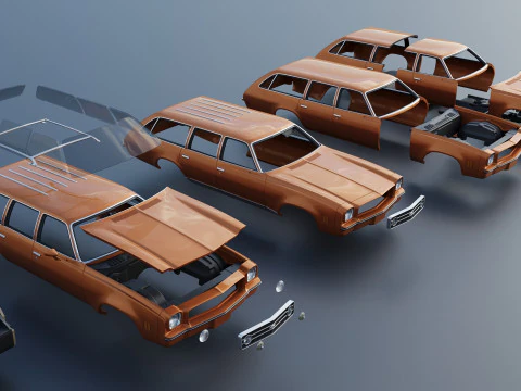 Chevrolet Chevelle Laguna Wagon 1973 3D Print Model