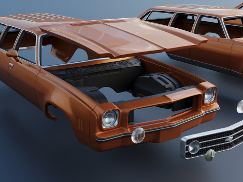 Chevrolet Chevelle Laguna Wagon 1973 3D 打印模型