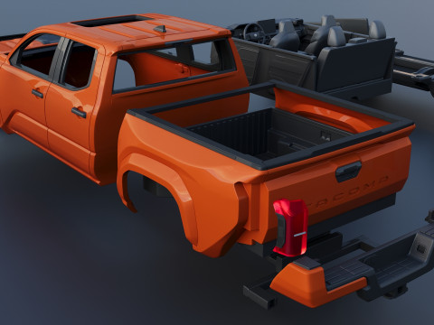 Toyota Tacoma TRD Sport 2024 3D प्रिंट मॉडल