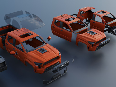 Toyota Tacoma TRD Sport 2024 3D प्रिंट मॉडल