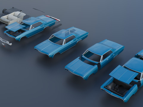 Chevrolet Impala 4-Door 1966 3D-printmodel