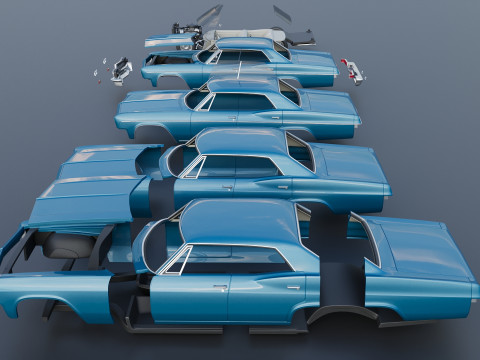 Chevrolet Impala 4-Door 1966 3D-printmodel
