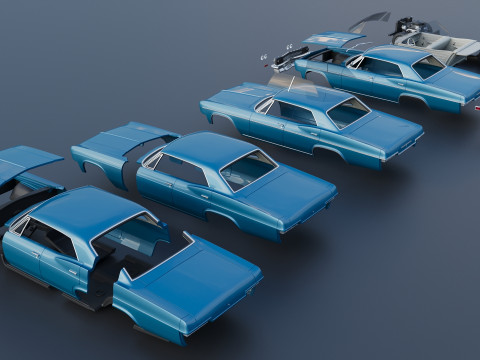 Chevrolet Impala 4-Door 1966 3D-printmodel