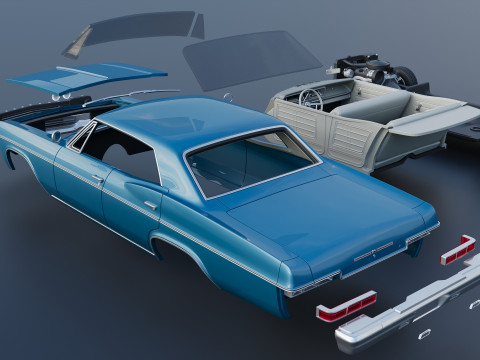 Chevrolet Impala 4-Door 1966 3D-printmodel