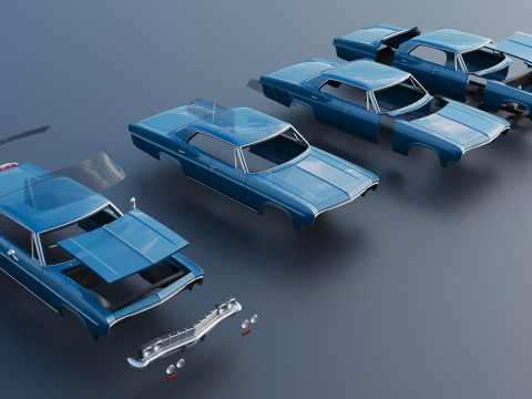 Chevrolet Impala 4-Door 1966 3D-printmodel