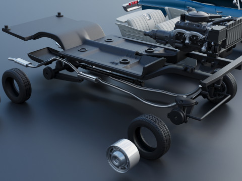 Chevrolet Impala 4-Door 1966 3D-printmodel