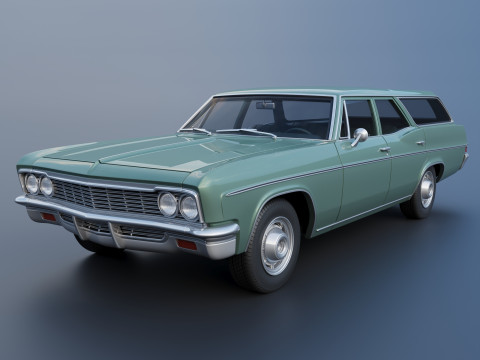 Chevrolet Impala Wagon 1966 3D Baskı Modeli