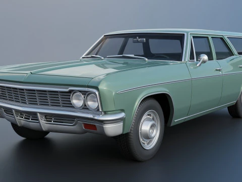 Chevrolet Impala Wagon 1966 3D Print Model