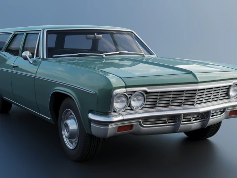 Chevrolet Impala Wagon 1966 3D Print Model