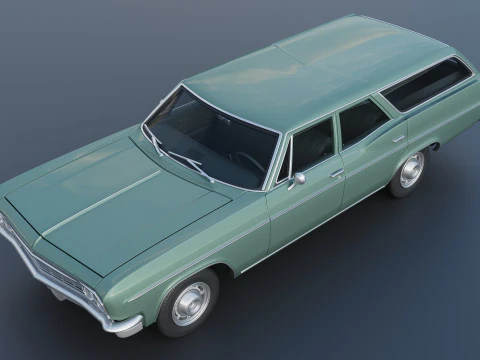 Chevrolet Impala Wagon 1966 3D Print Model