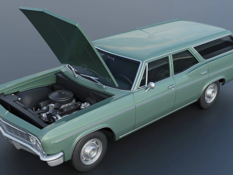 Chevrolet Impala Wagon 1966 3D Print Model