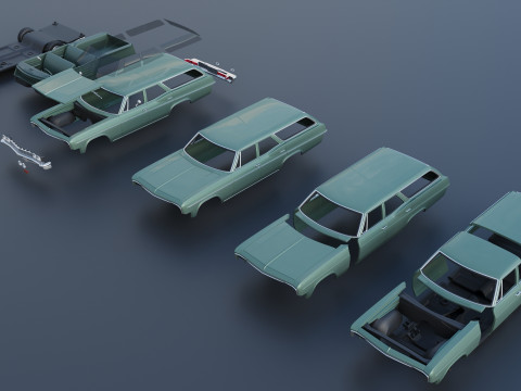 Chevrolet Impala Wagon 1966 3D 프린트 모델