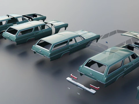 Chevrolet Impala Wagon 1966 3D Print Model