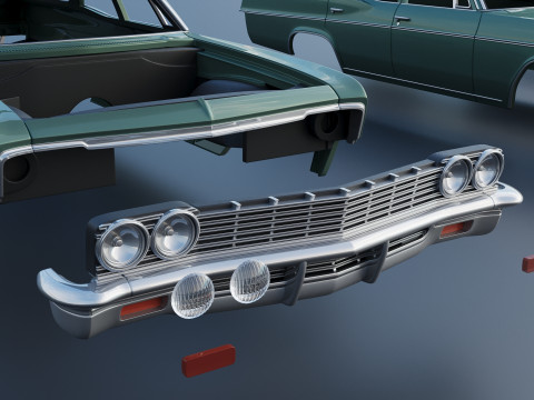 Chevrolet Impala Wagon 1966 3D 프린트 모델