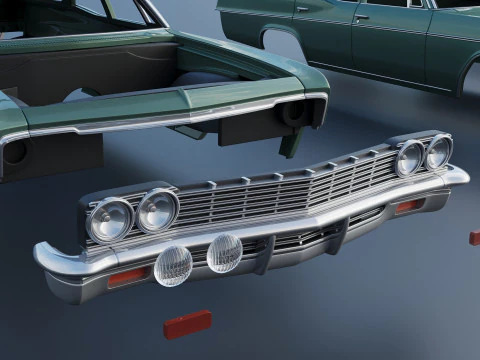 Chevrolet Impala Wagon 1966 3D Print Model