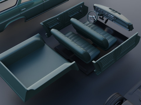 Chevrolet Impala Wagon 1966 3D 프린트 모델