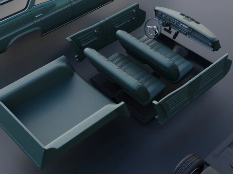 Chevrolet Impala Wagon 1966 3D Print Model