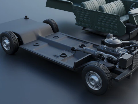 Chevrolet Impala Wagon 1966 3D Print Model