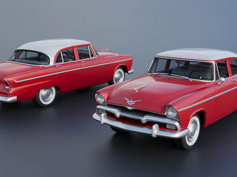 Plymouth Belvedere 4 Door 1955 Modèles 3D en vedette
