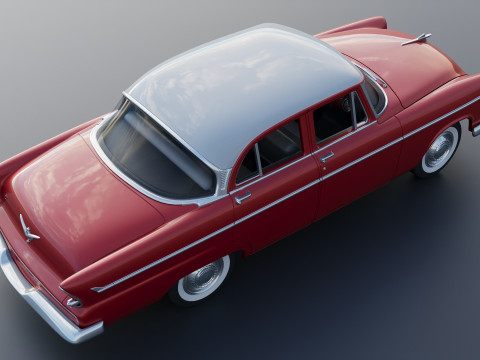 Plymouth Belvedere 4 Door 1955 Modèles 3D en vedette