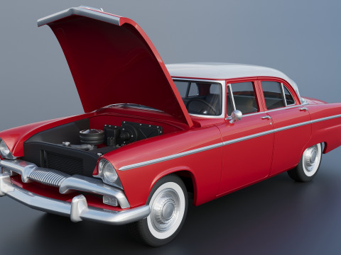 Plymouth Belvedere 4 Door 1955 Modèles 3D en vedette