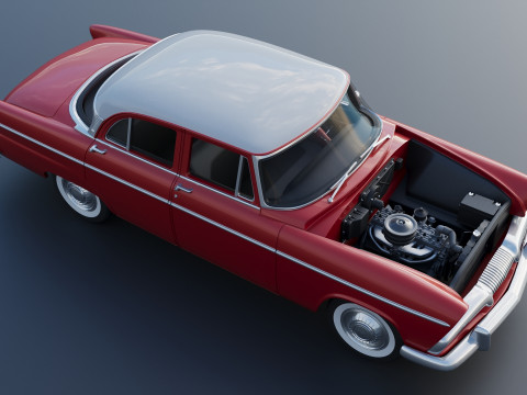 Plymouth Belvedere 4 Door 1955 Modèles 3D en vedette