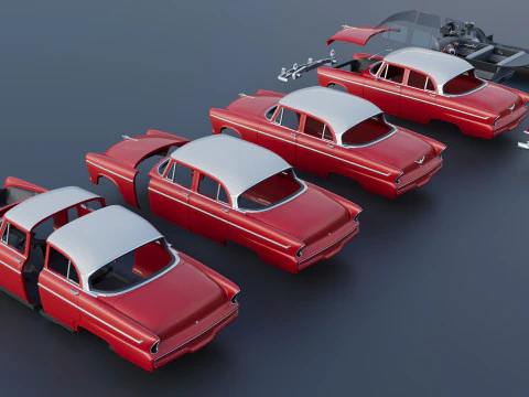 Plymouth Belvedere 4 Door 1955 3D Print Model