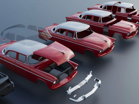 Plymouth Belvedere 4 Door 1955 3D Print Model