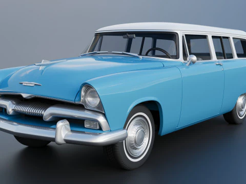 Plymouth Plaza 2 Door Suburban 1955 3D Print Model