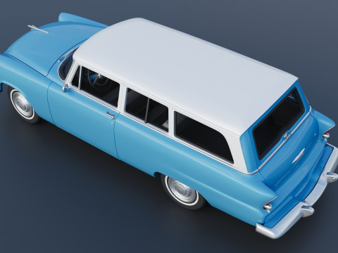 Plymouth Plaza 2 Door Suburban 1955 3D Print Model