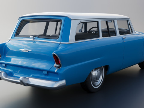 Plymouth Plaza 2 Door Suburban 1955 3D Print Model
