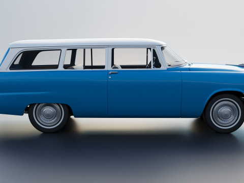 Plymouth Plaza 2 Door Suburban 1955 3D Print Model