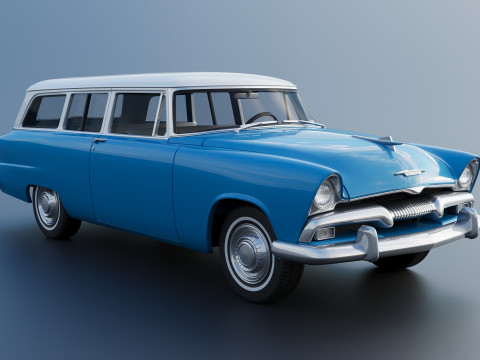 Plymouth Plaza 2 Door Suburban 1955 3D Print Model