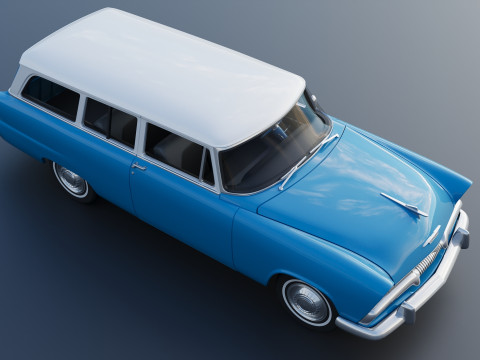Plymouth Plaza 2 Door Suburban 1955 3D Print Model