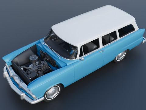Plymouth Plaza 2 Door Suburban 1955 3D Print Model