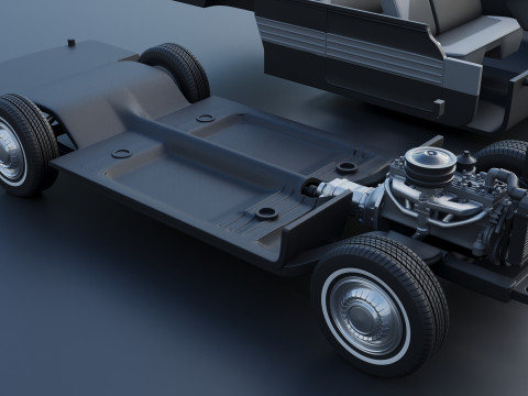 Plymouth Plaza 2 Door Suburban 1955 3D Print Model