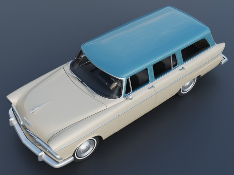 Plymouth Belvedere 4 Door Suburban 1955 3D Print Model