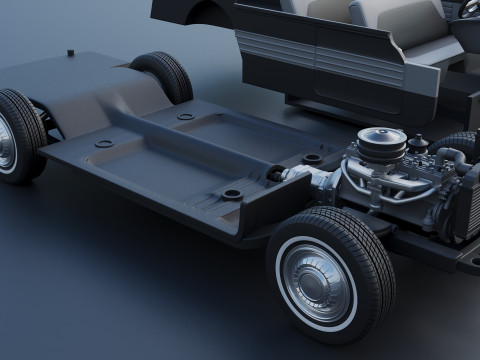 Plymouth Belvedere 4 Door Suburban 1955 3D Print Model